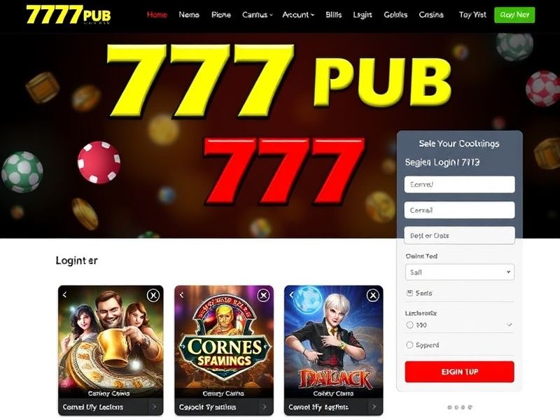 Join the thrill at 777 Pub Casino and enjoy exclusive bonuses, VIP rewards, and over 1000+ real money games. Register, login, and claim your welcome offer today!